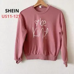 SHEIN be Kind メッセージスウェット ピンク us11-12Y