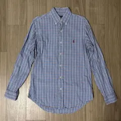 ラルフローレン ボタンダウン長袖チェックシャツ XS