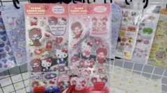 国内メーカー正規品♡モンチッチ×ハローキティ♡クリアキャンディシール♡