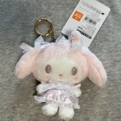 マイメロディ 白いちごのティータイム ぬいぐるみマスコットキーホルダー　サンリオ