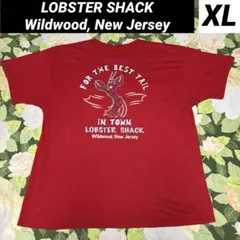 【値下げOK】LOBSTER SHACK US古着Tシャツ XL 赤、レッド