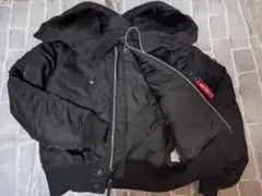 訳あり【ファー欠品】【希少XLサイズ】【アルファ】【N-2B】【ブラック】