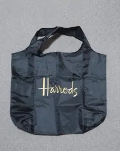 ハロッズ Harrods エコバッグ イギリス ブラック 未使用 グッズ 雑貨