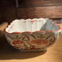 孝峰造　金彩色絵　角形小鉢　4客セット