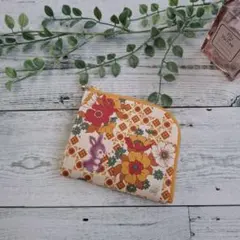 【ハンドメイド】L字ファスナーミニ財布♡ウォレット♡コンパクト♡レトロ柄♡小物