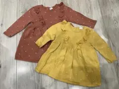 ドット柄ニットチュニック2点セット