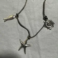 魚と星型ペンダント ネックレス アンティーク