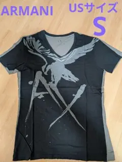 カ*ズ様 Armani Exchange Vネック Tシャツ S ブラック/グレ