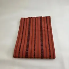 赤茶色 ストライプ 名古屋帯