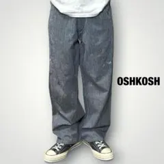 90s OSHKOSH 日本製 ヒッコリーペインターパンツ ペンキ TALONのサムネイル