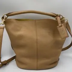 Max Mara マックスマーラ 2WAY レザー ショルダーバッグ ベージュのサムネイル
