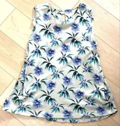 AZUL BY MOUSSY ハイビスカス柄 タンクトップ M〜S 綿100%のサムネイル
