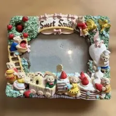 Sweet Smile りんご いちご ケーキテディベア フォトフレーム写真立て