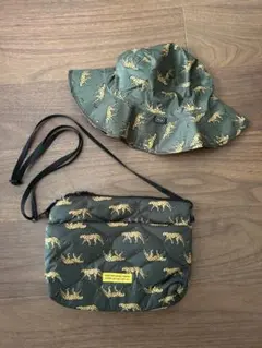 kiu キウ　レオパード　キルティング　バッグ　帽子