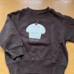 petit main カップケーキ刺繍トレーナー