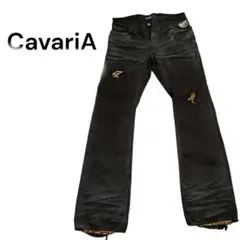 cavaria レオパードブリーチダメージ黒デニム00s y2k v系　お兄系