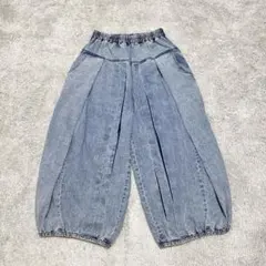 milimili プリーツバルーンデニムパンツ　ボールデニム　サーカス　ワイドのサムネイル