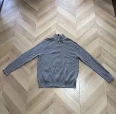 TOMMY HILFIGER ジップアップ ニット グレーのサムネイル