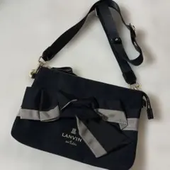 LANVIN en bleu リボンショルダーバッグ