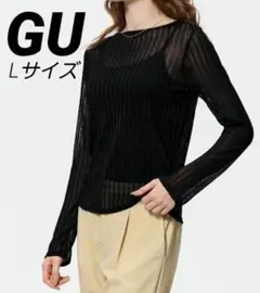 GU シアーリブプルオーバーZ BLACK Lサイズ