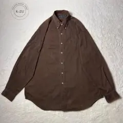 ラルフローレン　ボタンダウンシャツ　長袖シャツ　アメカジ　古着　ブラウン