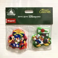 香港ディズニーランド　マグネット　2個セット　 クリスマスシーズン
