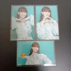 乃木坂46 松尾美佑 ネーブルオレンジ ミニ生写真 表題 3種コンプ