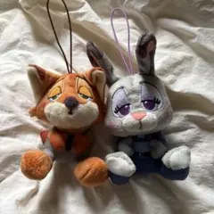 ズートピア　むにゃすやマスコット　ニック　ジュディ