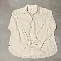 ユニクロ　ソフトブラッシュドシャツ　 01　OFF WHITE