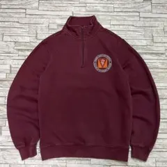 MV SPORT カレッジ ハーフジップスウェット メリーランド大 ワインレッド