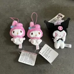 マイメロディ・クロミ ぬいぐるみ ストラップゴム付き　タグ付き【新品プライズ品】
