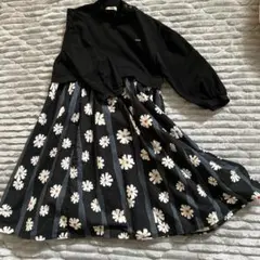 美品 FITH フィス 花柄ワンピース 120 女の子 フォーマル 秋冬