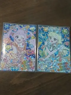 ひみつのアイプリ　ジュエルバズリウムルビー&サファイア　ひまり&みつき　サイン入