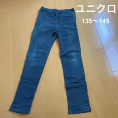 L ユニクロ　スキニーパンツ　グリーン系