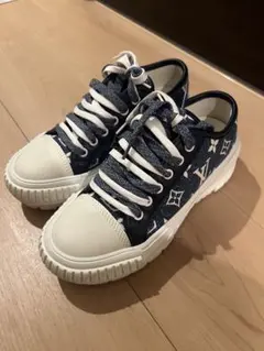 Louis Vuitton ネイビー デニム スニーカー
