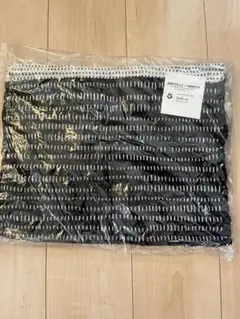 リサイクルファブリック 玄関マット 黒白ストライプ