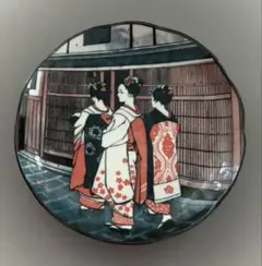 ガラス絵　楕円形　硝子板　絵画　和風インテリア　アンティーク　硝子絵　歌舞伎 ガラス絵 楕円形 硝子板 絵画 和風インテリア アンティーク 硝子絵