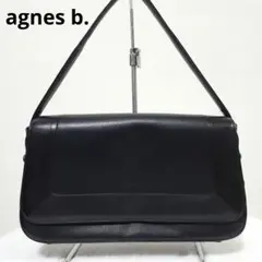 美品⭐️アニエスベー ワンハンドル ハンドバッグ レザー 本革 ロゴ 黒