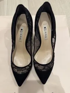 DIANA ブラック レース ハイヒール　23センチ