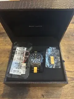 Ralph Lauren アナログ時計 ブラック/イエローのサムネイル