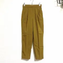 グローバルワーク　ウツクシルエットテーパードパンツ　マスタードイエロー