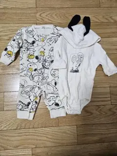 スヌーピー柄ロンパース・カバーオール