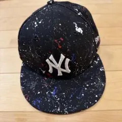 ニューエラ　ニューヨーク・ヤンキース モデル スプラッター キャップ 黒