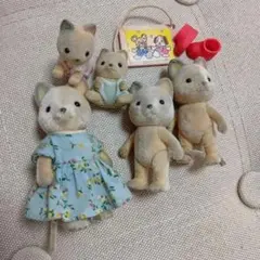【シルバニア】三毛猫ファミリー　セット