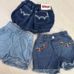 デニム半ズボンまとめ90.95.100