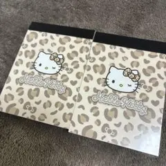 キティ サンリオ ハローキティ アニマル柄 ヒョウ柄 メモ帳 2冊セット