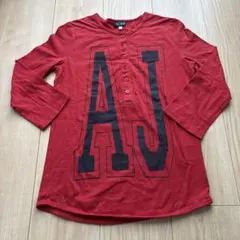 Armani Jeans AJロゴ Tシャツ アルマーニジーンズ　レッド　キッズ