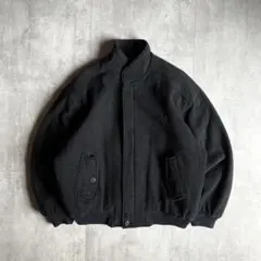 【80s vintage】ジップアップブルゾン　ウール　国産品　短丈　古着