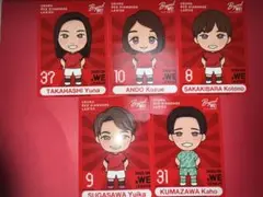 浦和レッズレディース プレーヤーズカード 安藤　菅澤　榊原　熊澤　髙橋佑奈5枚