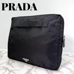 プラダ セカンドバッグ PCケース ブラック 三角ロゴ テスートナイロン 黒